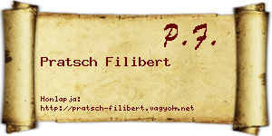 Pratsch Filibert névjegykártya